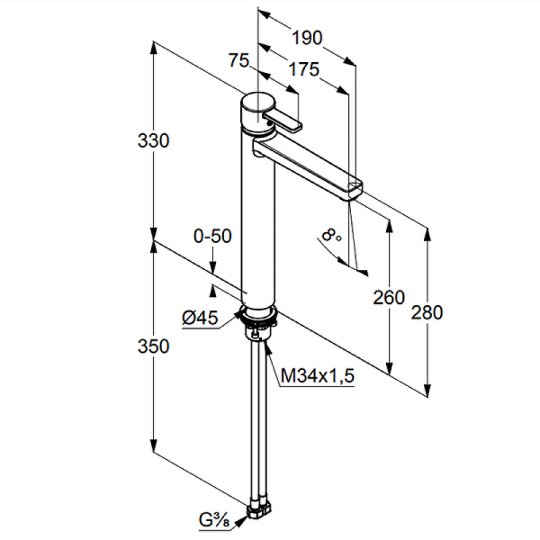 Смеситель для раковины Kludi Zenta 382570575