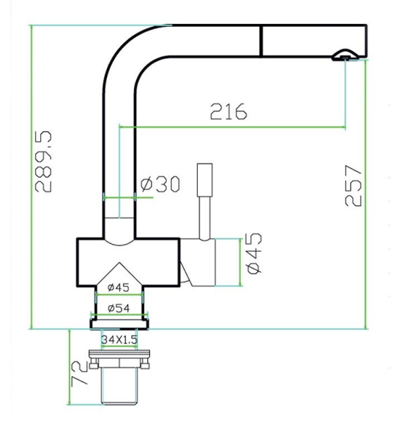 Смеситель для кухни Zorg VITIS SZR-0912 Смеситель для кухни Zorg VITIS SZR-0912
