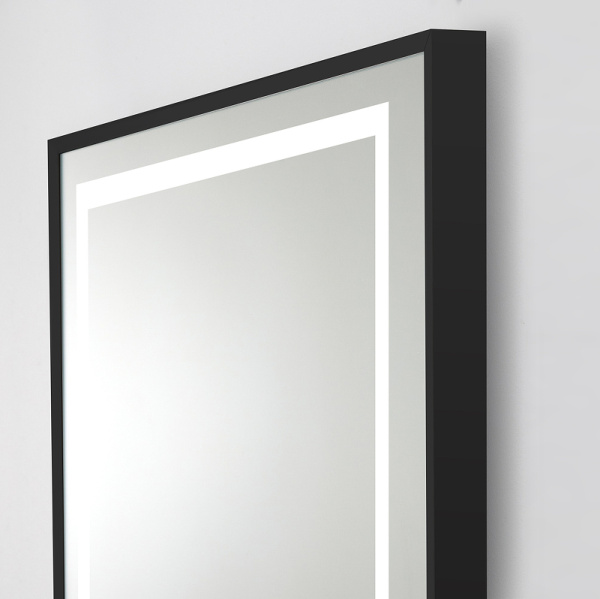 Зеркало (70х90) BelBagno Kraft SPC-KRAFT-700-900-LED-TCH-WARM-NERO с подсветкой