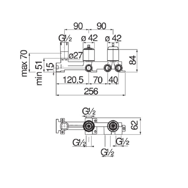 Смеситель для душа Nobili Live WESK100/1TBM