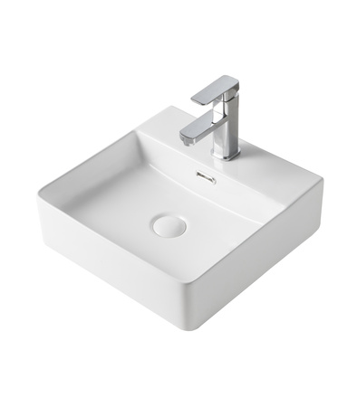 Раковина накладная (41х42) Orange  B04-405W белый глянец