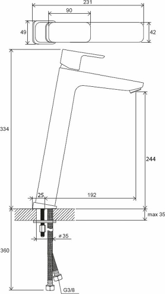 Смеситель для раковины Ravak 10° Free TD F 015.00 X070130 Смеситель для раковины Ravak 10° Free TD F 015.00 X070130
