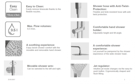 Душевая система Villeroy & Boch Embrace TVS1082000461