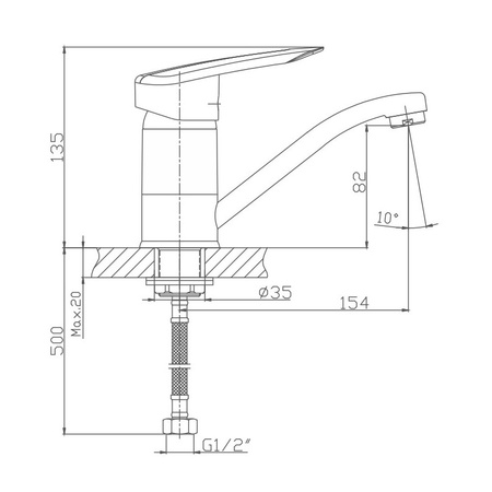 Смеситель для кухни Haiba HB4507-2