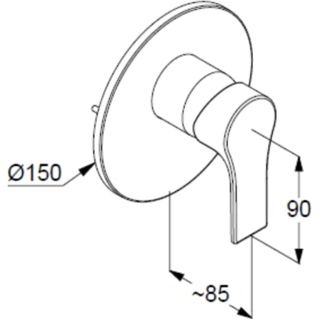 Смеситель для душа Kludi Zenta SL 487550565