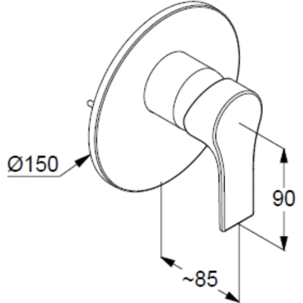 Смеситель для душа Kludi Zenta SL 487550565