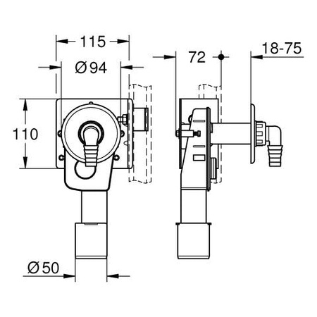 Сифон встраиваемый GROHE Rapid Pro 39040 000