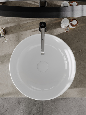 Раковина накладная (42х42) Orange  B07-420W белый глянец