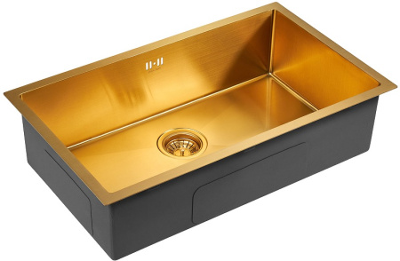 Кухонная мойка Paulmark  Valde PM217444-BG брашированное золото. сталь