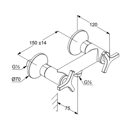 Смеситель для душа Kludi Nova Fonte 207100539