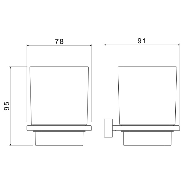 Стакан для зубных щеток Timo Torne  черный 43033/03