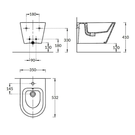 Биде подвесное Kerama Marazzi Plaza Modern PLM.bidet.02
