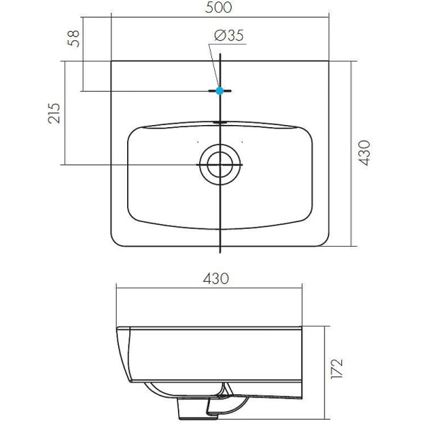 Тумба с раковиной Акватон Сильва 50 1A2117K1SIW60