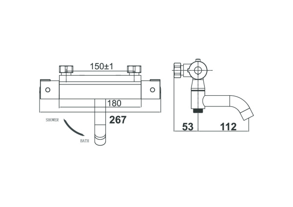 Смеситель для ванны D&K Bayern Potsdam (DA2153201)