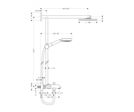 Душевая система HANSGROHE Raindance 27146000