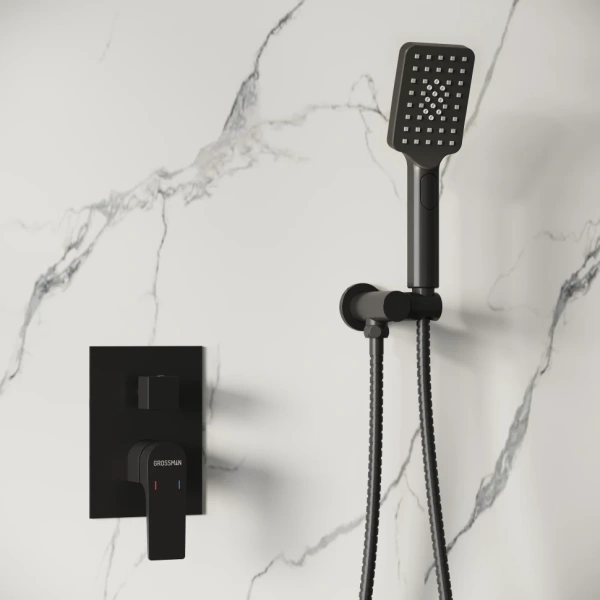 Душевая система скрытого монтажа Grossman Classic 501.K35.04.210 черный матовый