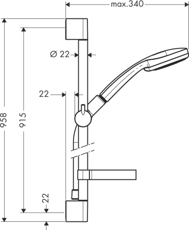 Душевой гарнитур Hansgrohe Croma 100 27655000