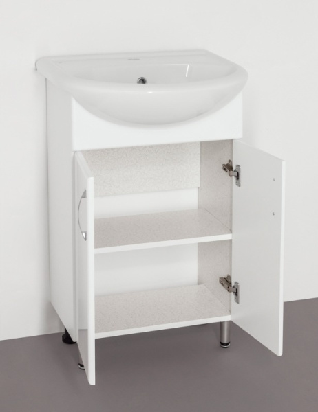 Тумба под раковину напольная Style Line Эко Стандарт 55 ЛС-00000339 белый