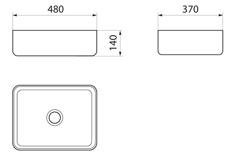 Раковина RUNO мебельная Lavello 48х37 (00-00001449)