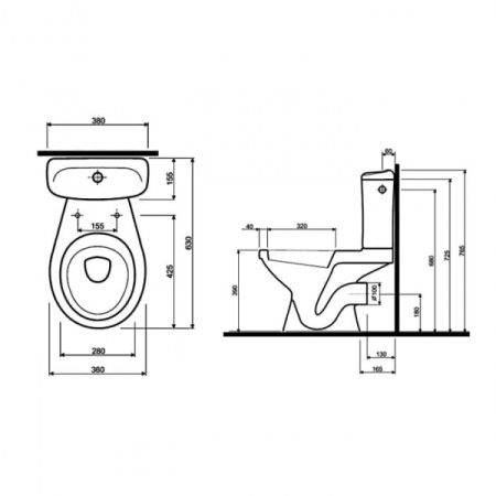 Унитаз напольный IFO Hitta RS041309000