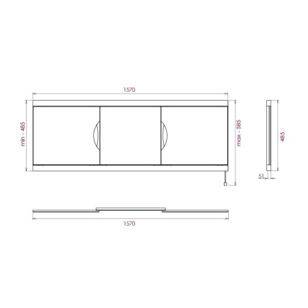 Экран под ванну Onika Лагуна 160 516003