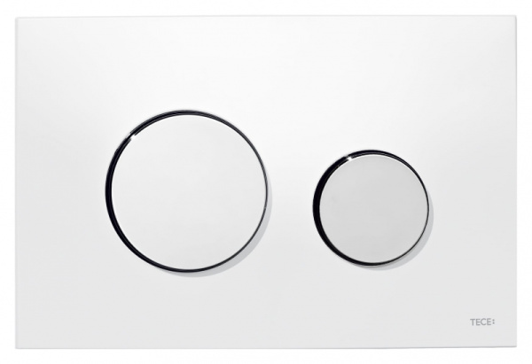 Панель смыва из белого стекла TECE 9240659