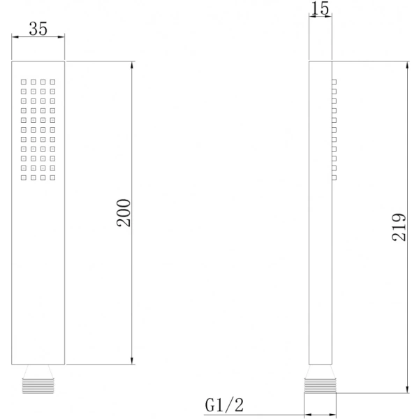 Ручная лейка ABBER AF0050SP латунь, сатин