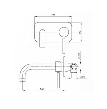 Смеситель для раковины Cezares Olimp OLIMP-BLSM2-02-L