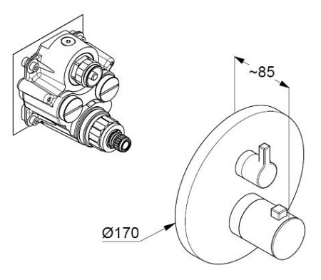 Термостат для ванны Kludi Nova Fonte 208305315