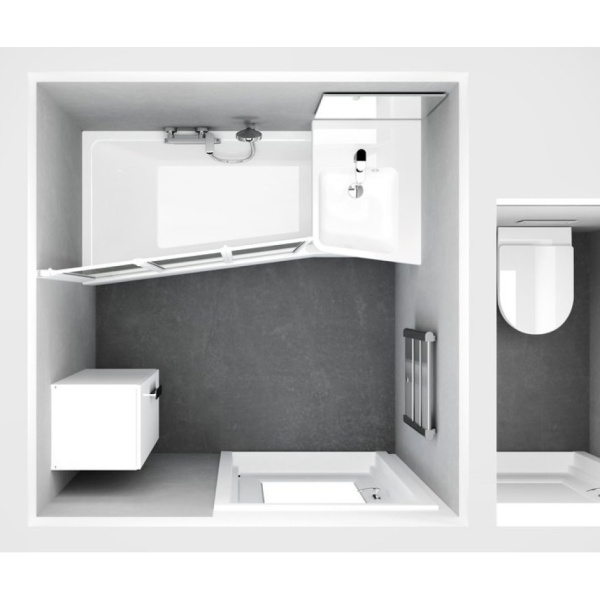 Ванна акриловая Ravak Be HappyII R (150x75) C991000000