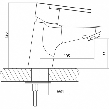 Смеситель для раковины Cersanit CARI 63025