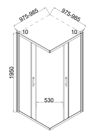 Душевой уголок Taliente 100x100 TA-10102-1CB