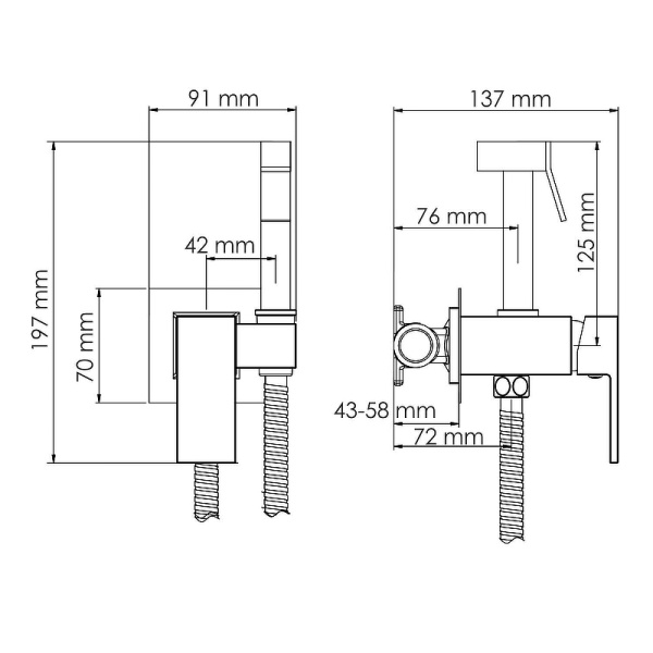 Гигиенический набор WasserKRAFT A71738