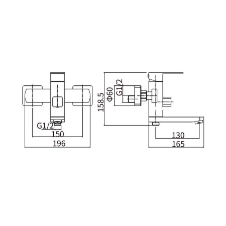 Смеситель для ванны FASHUN A53002