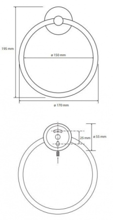 Кольцо для полотенец Bemeta White 104104064