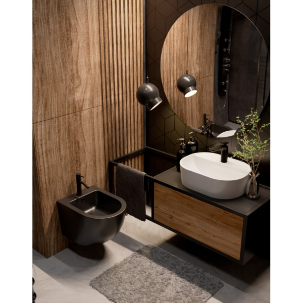 Биде подвесное AQUAme AQM2102MB черное матовое