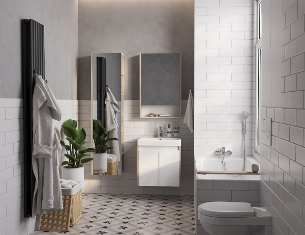 Тумба с раковиной Aquaton Сканди Doors 55 1A2788K0SDB20