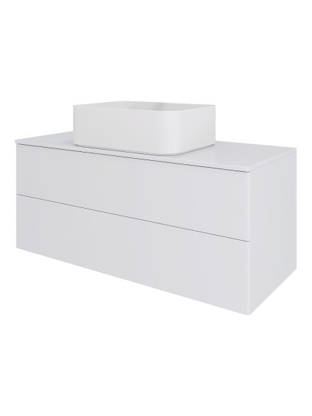 Тумба с раковиной подвесная 100 см, Orange Otto Ot-100TuMDF+B02-460W белый глянец