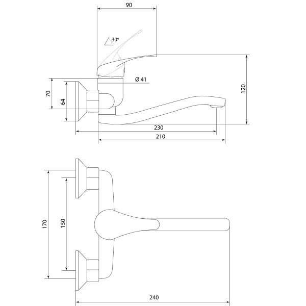 Смеситель для кухни Славен Прораб П СЛ-ОД-П24 Смеситель для кухни Славен Прораб П СЛ-ОД-П24
