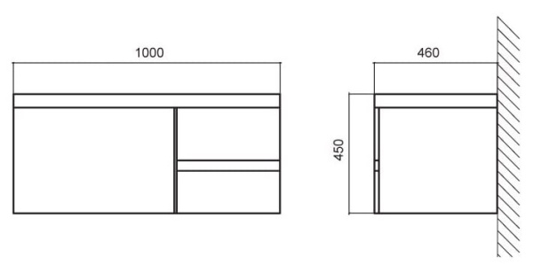 Тумба под раковину BelBagno Lucе BB1000VAC/TL