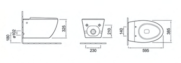 Подвесной безободковый унитаз Cerutti Spa Kanin Aria C-375C с импульсным смывом, сиденье Soft Close, белый