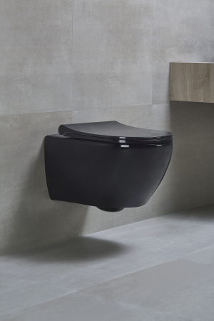 Подвесной безободковый унитаз с сиденьем микролифт beWash Bogen 88303206