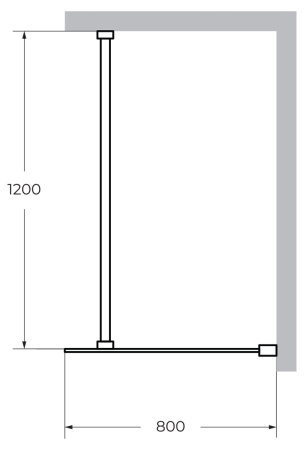 Душевая перегородка 80 см CEZARES LIBERTA LIBERTA-L-1-80-120-GR-Cr