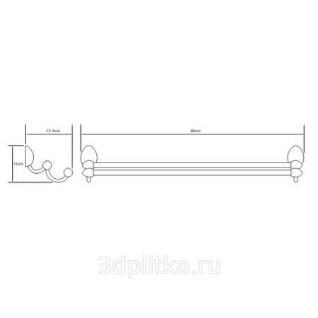 Полотенцедержатель WasserKRAFT Weser K-8640