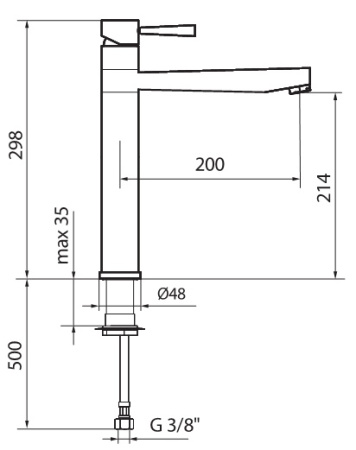 Смеситель для кухни Webert Conic CN920402021 satin chrome