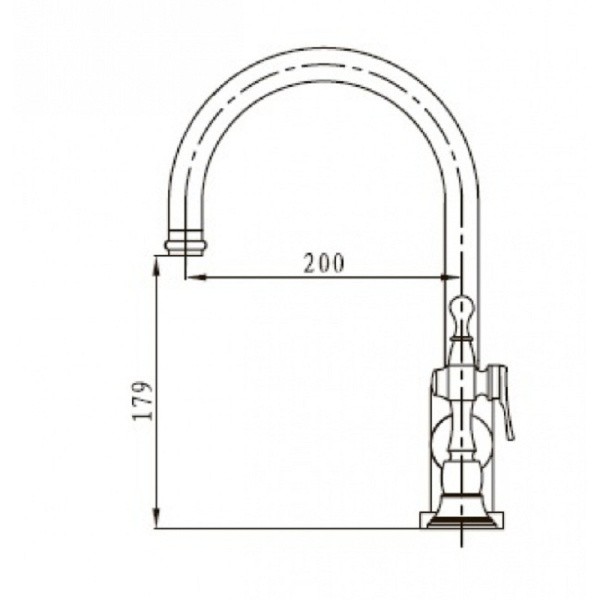 Смеситель для кухни Kaiser King 2070790/27044, хром