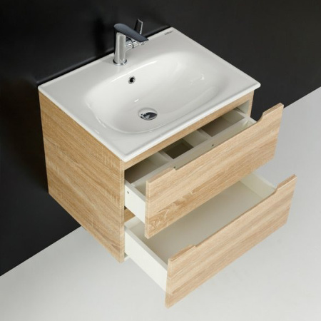 База под раковину подвесная BelBagno ETNA-600-2C-SO-WO-P Rovere Bianco