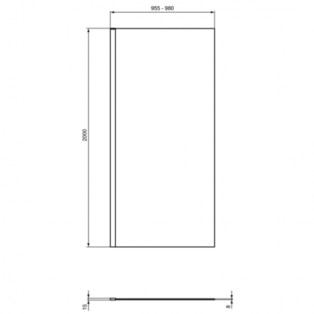 Реверсивная фиксированная панель 100 см Ideal Standard I.Life WetRoom, T4872EO