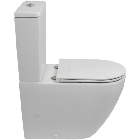 Чаша напольного безободкового унитаза BelBagno Sfera-R BB2141CP-TOR/SC без бачка с сиденьем микролифт