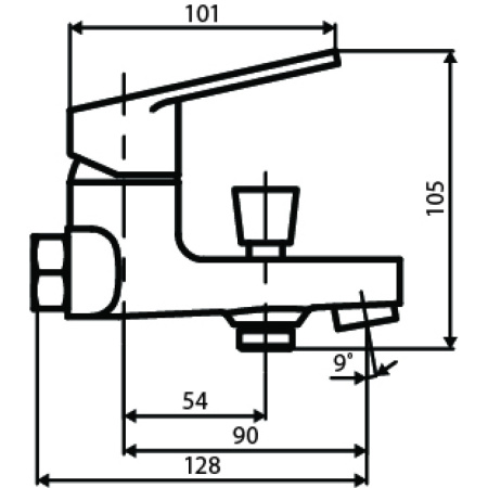 Смеситель для ванны Dorff Prime D4010000